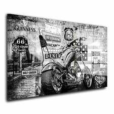 Motorrad Custom Chopper Acrylglas Wandbild Bild Wanddeko Wohnzimmer XL