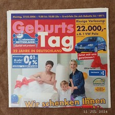 alte Werbung, Dänisches Bettenlager 2006, Geburtstag 22 J. Deutschland, Sammler