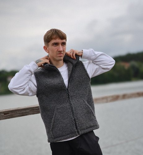 Herren wollweste handgemacht - herren,
