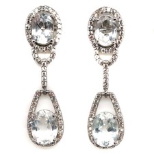 925 Sterlingsilber Weiß Topas