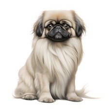 6x stickers Pekingese car