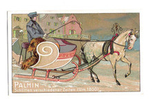 Palmin -  älteres Kaufmannsbild - Schlitten um 1800 - gem- Foto