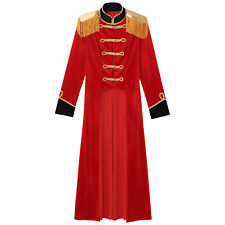 DE iEFiEL Fasching Karneval Kostüm Damen Zirkus Zirkusdirektorin Langarm Frack 