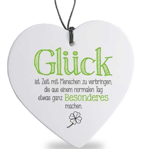 Herz mit spruch - spruch, glück