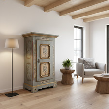 Voglauer Anno 1700 Schrank Kommode Anrichte Sideboard klein Bauernschrank blau