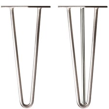 4x Haarnadelbeine EDELSTAHL Tischbeine SCHWARZ CHROM Tischgestell Hairpin Leg