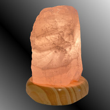 Rosenquarz Leuchte, auf