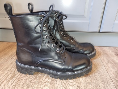 Stiefel lederoptik schwarz - h&m,