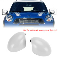 2 Spiegelkappen Weiß Kappe Für Mini Cooper R55 R56 R57 R58 R59 R60 R61 2007-2016