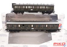 Piko H0 53001, 53012 Sächs. Abteilwagen DRG mit LED-Beleuchtung - ZYAI/2407