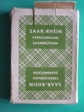Saarbrücken 'SAAR RHEIN VERSICHERUNG AG' Werbegeschenk Skatspiel um 1968