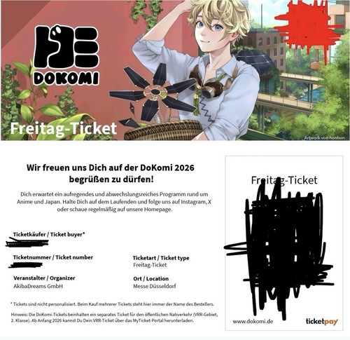 Dokomi 2026 freitags ticket - freitags,