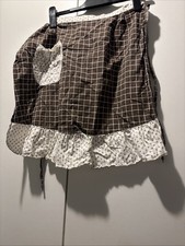 Schürze Braun Weiß St Pauli Farben Tasche Rüschen Lässig Kochen Backen Grillen 