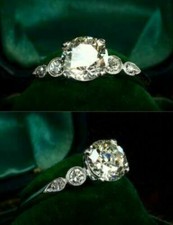 Massiver 14 K Weißgold 2,40