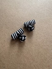 Manschettenknöpfe - MARKE SOR . SEIDENKNOTEN - SCHWARZ WEISS