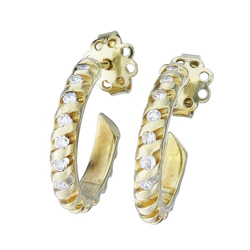 Hoop earrings diamonds - earrings,
