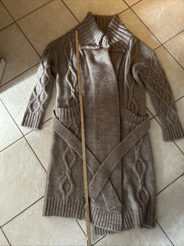 Strickmantel grau braun - strickmantel, grau/braun