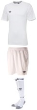 UMBRO Trikotset (Trikot, Hose, Stutzen) Kinder weiss - Jnr Set YXL