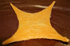 Sisalraute 20 cm x 20 cm  gelb 28 cm diagonal Sisal Metalldraht Basteln Deko