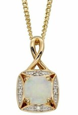 Diamant Und Opal Anhänger 9