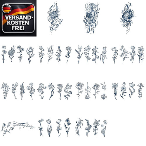Temporäre tattoos set - tattoos,