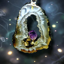 Achat Geode Anhänger mit