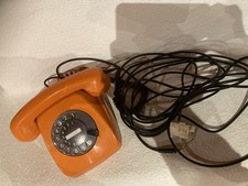 Retro * Wählscheiben Telefon * orange * Vintage * Sammler * Deko * ca. 5 m Kabel