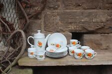 21 tlg. Kaffeeservice orange