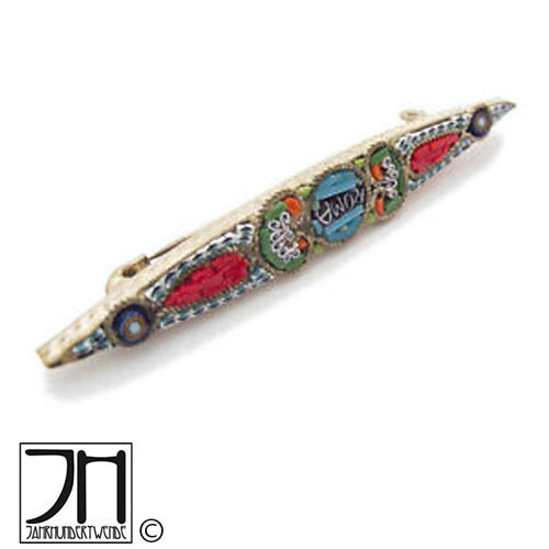 Millefiori mikromosaik brosche - millefiori,