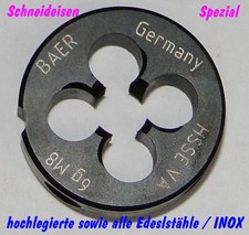 Schneideisen BAER M8 HSSE VA