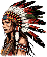 Autoaufkleber Sticker Indianer Aufkleber 9X9 cm