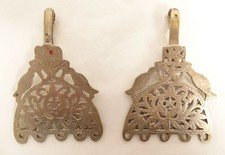 Paar Anhänger Schmuck Berber Silber Tunis Tunesien Maghreb 19. Jhd. Jahrhundert