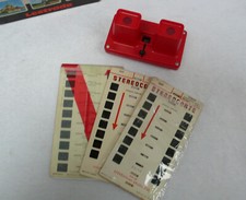 STEREOSCOPE Lestrade BILDBETRACHTER in Rot + 3 BILDPLATTEN Bernadet