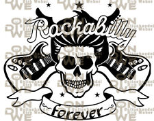 Aufkleber "Rockabilly forever"