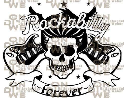 Aufkleber rockabilly forever - "rockabilly, forever"