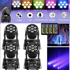 4STK 105W 7 LED RGBW Moving Head Wash DMX Show DJ Party Lichteffekt Bühnenlicht