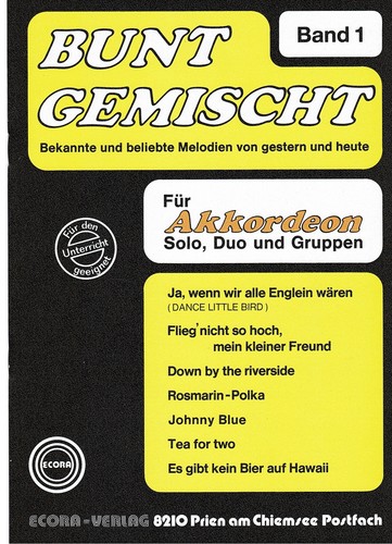 Akkordeon noten bunt - noten,