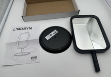 IKEA LINDBYN Tischspiegel Standspiegel 14x27 cm schwarz Badezimmer Vergrößerung