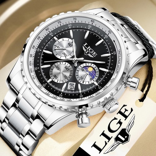 Lige herren quarzuhr edelstahl - lige,