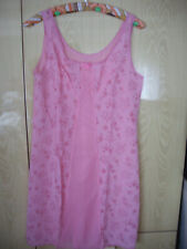 Vintage Nylonunterkleid/Unterrock rosa Gr.44, eher Gr.38 / 40 DAWIKO neu