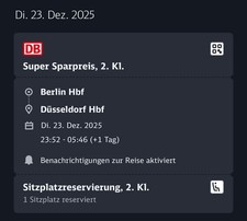 ICE Ticket 23.12.2025 von