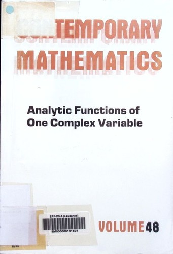 Analytic functions one - functions, of