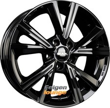 4x MAK QVARZ Gloss Black 7x17