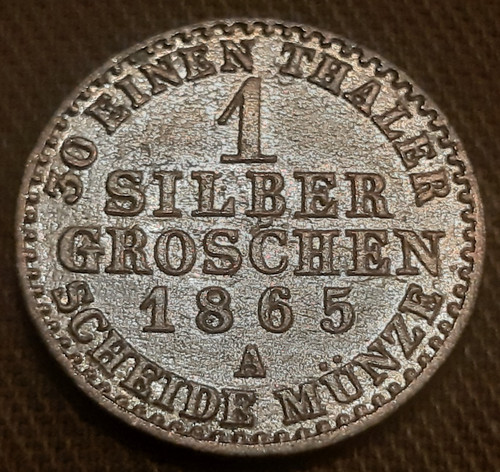 Preussen silbergroschen 1865 - 1,