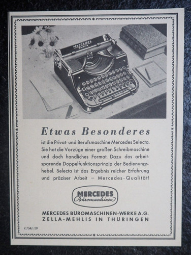 Mercedes schreibmaschine - mercedes,