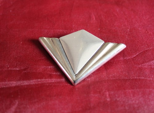 Brosche besondere form eckig - brosche,