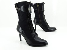 Versace Versus Schuhe Damen Stiefeletten Boots Winter stiefel Gr 38 schwarz