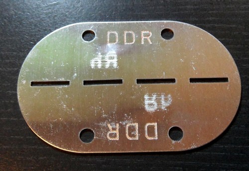 Nva erkennungsmarke blanko ddr - blanko,