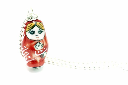 Matroschka kette halskette - matroschka,