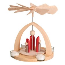 Tischpyramide Engel rot modern